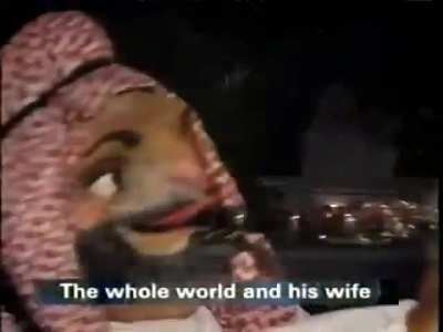 "Let's blow the whole world up" a Spitting Image song, criticizing 90s ethnic conflicts