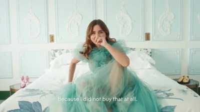 Jenna in bed, interview with The Outnet 2022