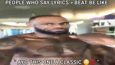 Lyrics are much more important than beats smh my head 🤦🏽&zwj;♂️