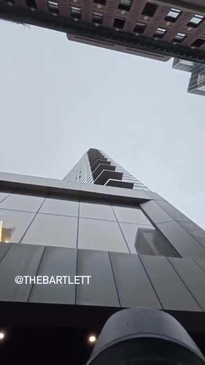 Guy chucks GARBAGE from Sky Scrapper at Protesters for PALESTINE.