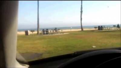 Elliot Rodger's reaction to seeing a young couple at the beach. Envy (original video removed from YouTube)