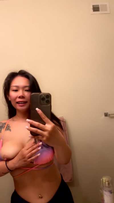 I should let these busty tits enjoy the sun too, shouldn’t I?