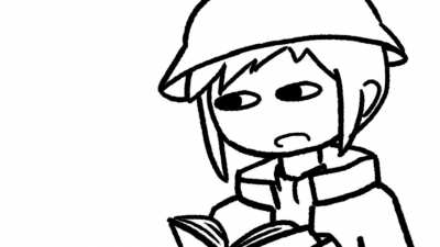 Yuu pulls out a comically large spoon