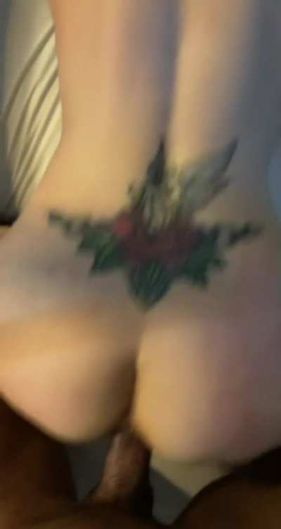 This Big Brown Arab Cock is enjoyed by that White girl with tattoo