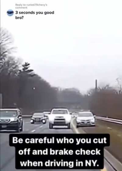 Cutting off someone in NY