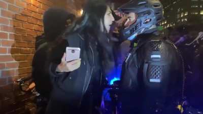 Spitting in a police officer's face
