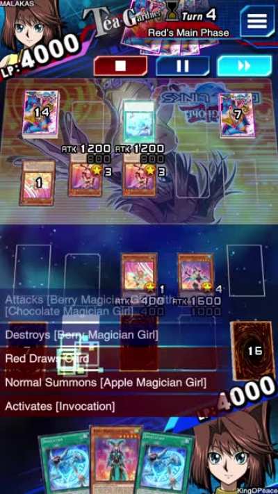 A mirror match I had with Invoked Magician Girls. I used his graveyard to get my purgatrio. I didn&rsquo;t know you can use both materials from their grave.