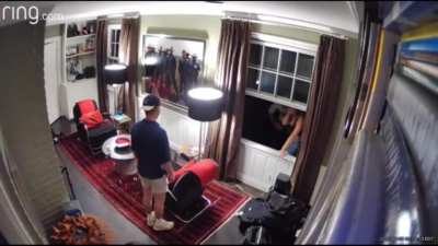 Casually sneaking into the house