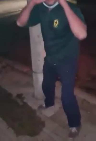 drunk guy unleashes special move