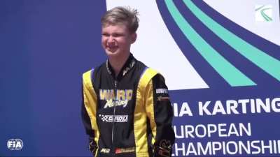 The racer from the Russian Federation celebrated his victory at the European Karting Championships with a Nazi salute. Artyom Severyukhin won the first stage of the junior tournament, which took place in Portugal. At the same time, Severyukhin is playing 