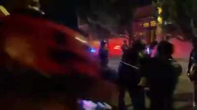 PPB officer tackled and repeatedly punched a protester tonight. What about this violence Ted?