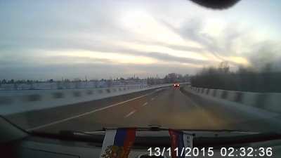 Head-on crash on M-54, Russia, 14.11.2015
