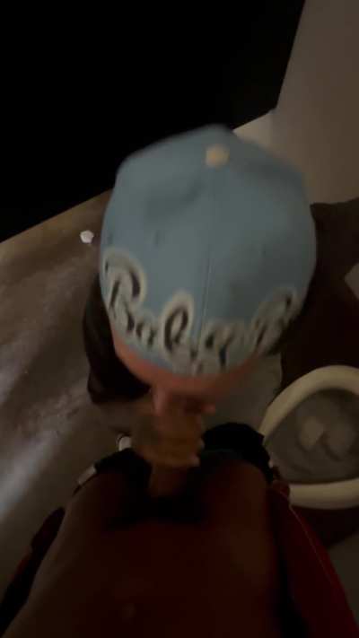 Restroom blowjob.