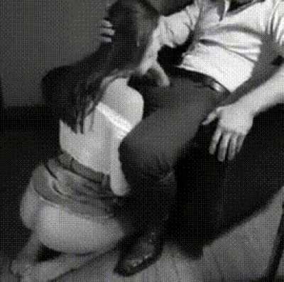 You were born to be on your knees and be used to empty his balls, that's the sole thing you are needed for. Make sure to help him relax or he will find some other cunt who will