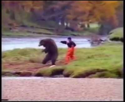 The proper way to catch salmon.