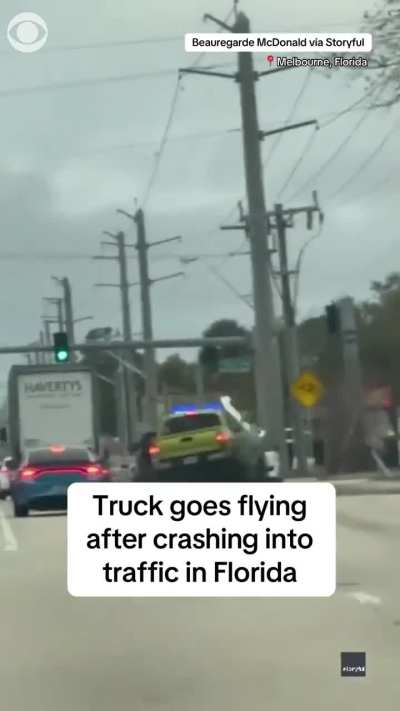 That truck couldn't 'fly' because truck had no wings