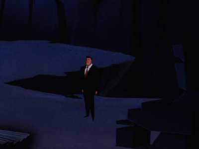 "Ms. Gordon, I see you've discovered our little secret. Yes, I admit it. I am Batman."/" - It's all right, Alfred."/" - Very good, sir." (Old Wounds)