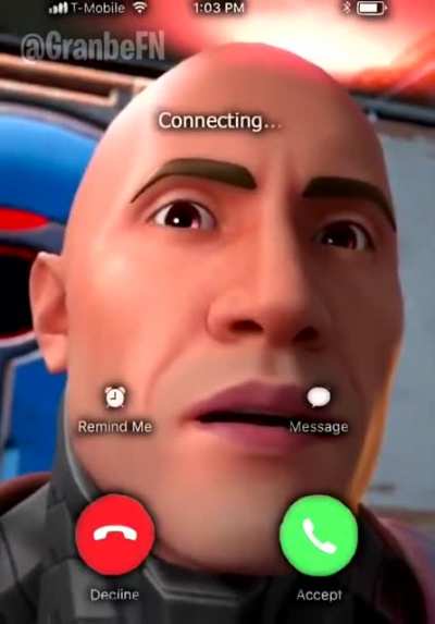 The Rock facetimes Agent Jones (animation by @Purx124 &amp;amp; @Feraalsy)