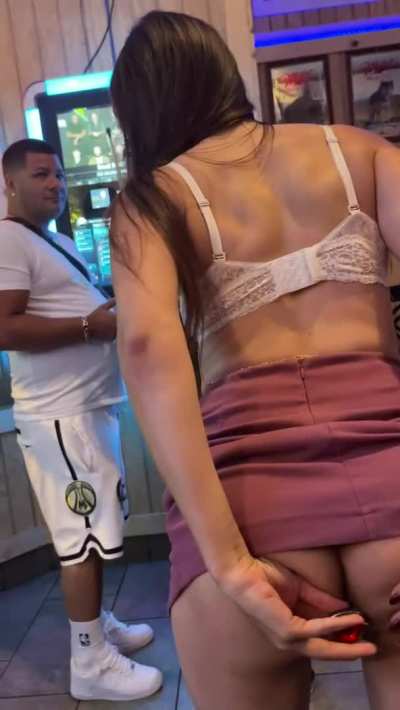 Showing this ass off at the bar
