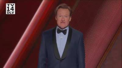 Conan O'Brien: "Well, we're halfway through the show, which means it's time for Kendrick Lamar to come out and call Drake a pedophile.&rdquo;