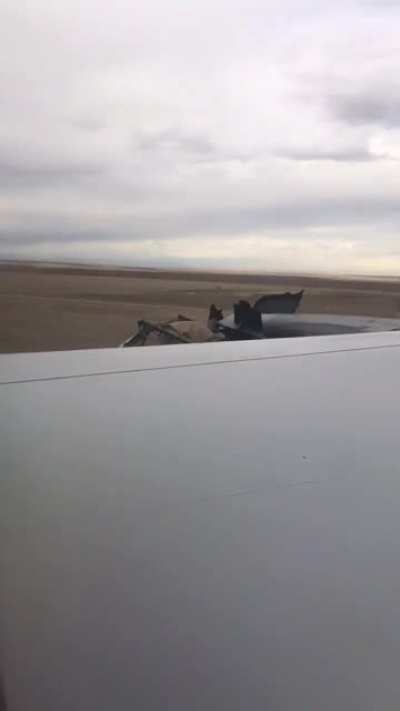 Video of UA328 landing after an uncontained engine failure a few hours ago