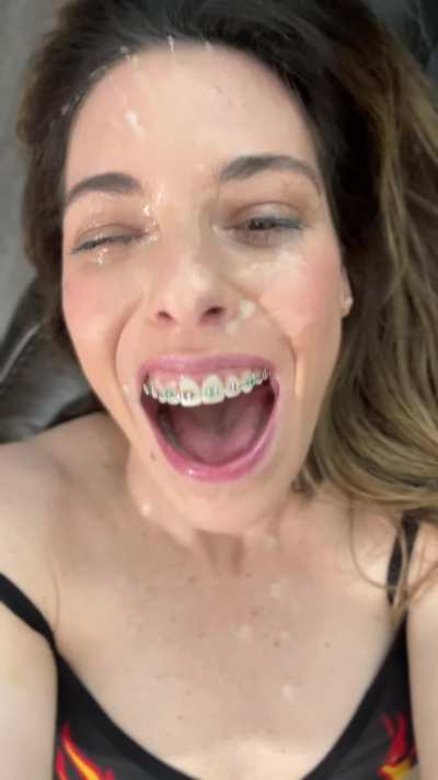proud little cumslut with braces