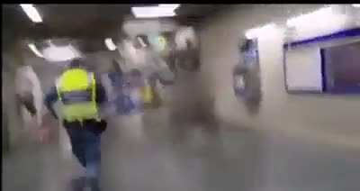 Swedish Robocop takes down two guys