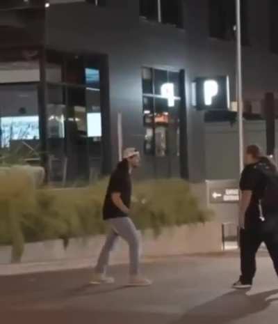Taunting a random person, and getting served.