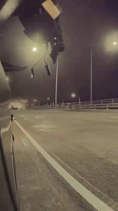 Impaired idiot causes spectacular wreck