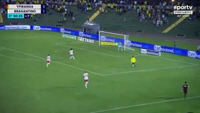 Ypiranga-RS [3] - [1] Red Bull Bragantino - Jhonatan Ribeiro '96 - For the Copa do Brasil: Ypiranga (3rd tier) had one less player, 7 minutes extra time with a threat of a tie against Bragantino (1st tier) and then Jhonatan Ribeiro simply does this