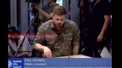 Soldier walks in and says “Sup bootlickers” and proceeds to yell at lawmakers for their inaction