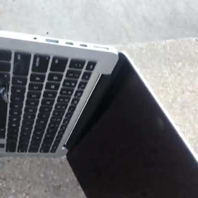 My laptop started burning in the middle of class today.