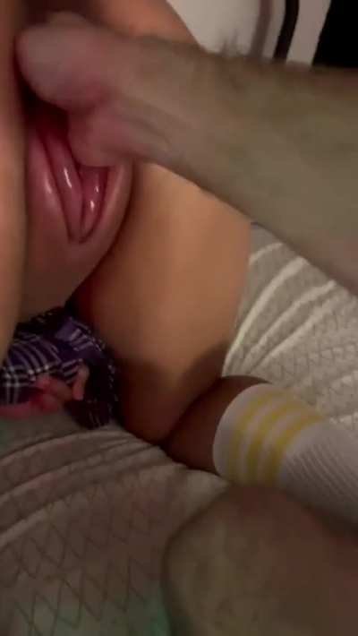 Her pumped pussy feels amazing to fist