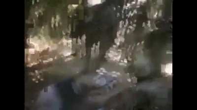 Two Taliban on motorbike ambushed by US troops in Afghanistan, unknown date.