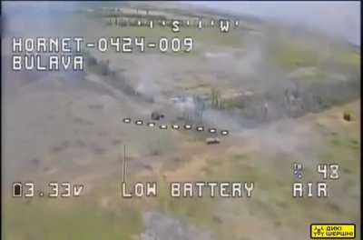 Footage by the Ukrainian drone unit "Wild Hornets". The pilot detected a tank, locked in the target, after the drone independently attacked the MBT even against Russian electronic warfare interference.