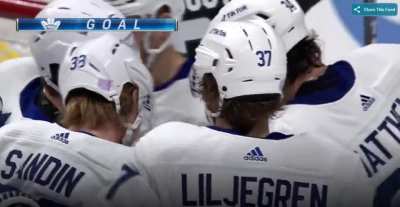 Sharks fan shows his displeasure after the Leafs go up 3-1