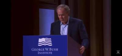 Bush discussing the war in Ukraine.