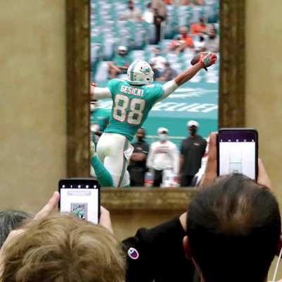 Had to put Mike Gesicki's one handed catch in a museum &macr;\_(ツ)_/&macr;