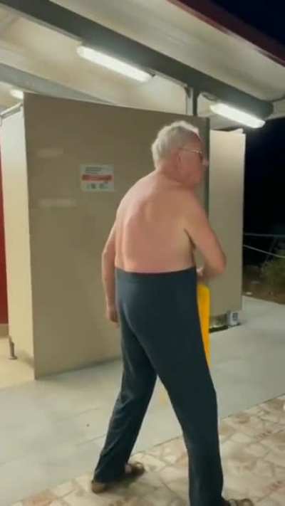 to scare an old man