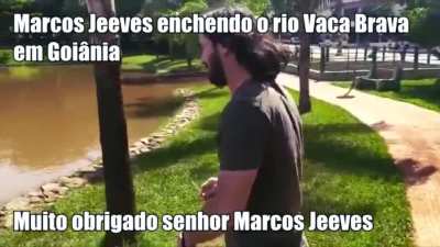 Marcos Jeeves enchendo o rio Vaca Brava em Goi&acirc;nia, muito obrigado senhor Marcos Jeeves