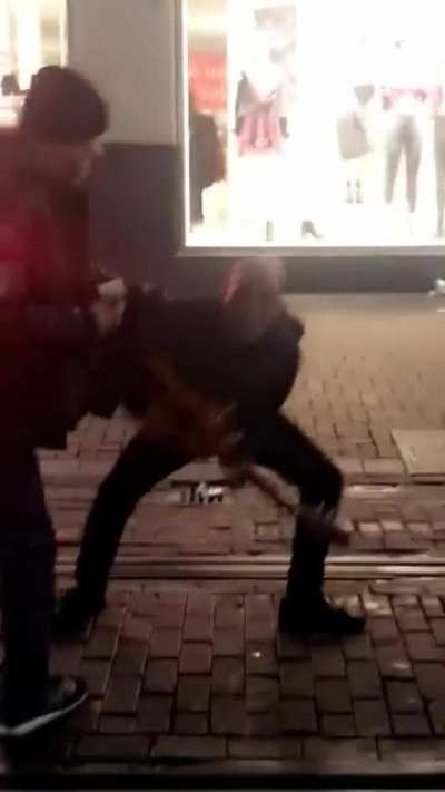This guy &ldquo;playing&rdquo; guitar at 4AM in Amsterdam
