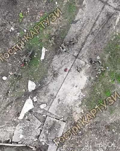 The UAV of the operators of the 2nd detachment of the special forces of the NGU Omega struck Russian motorcyclists with ammunition. April 2025, location not disclosed.