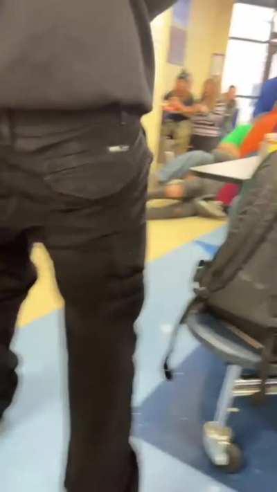 Girl with grey shirt was talking shit about a pretty girl and got fucked up #schoolfights
