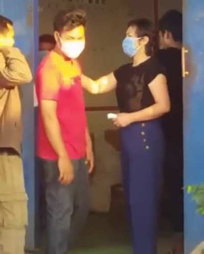 Themperature checking during pandemic