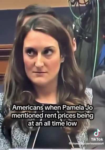 This staffer who sets the standard for eye-rolling as Pam Bondi makes the claim that 