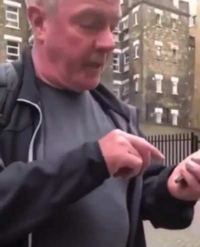 Man racially abusing a black man in Europe gets what he was asking for