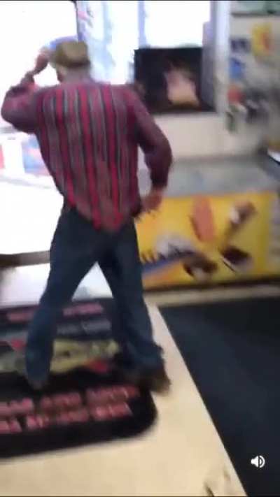 old man looses it