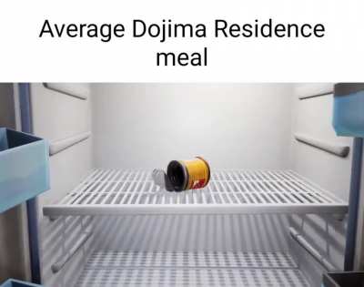 You opened the fridge. There is a tin can inside. Eat it...?