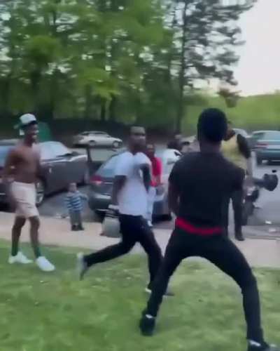 Dude in black kept avoiding punches