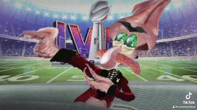 Fan art for the upcoming Super Bowl game.